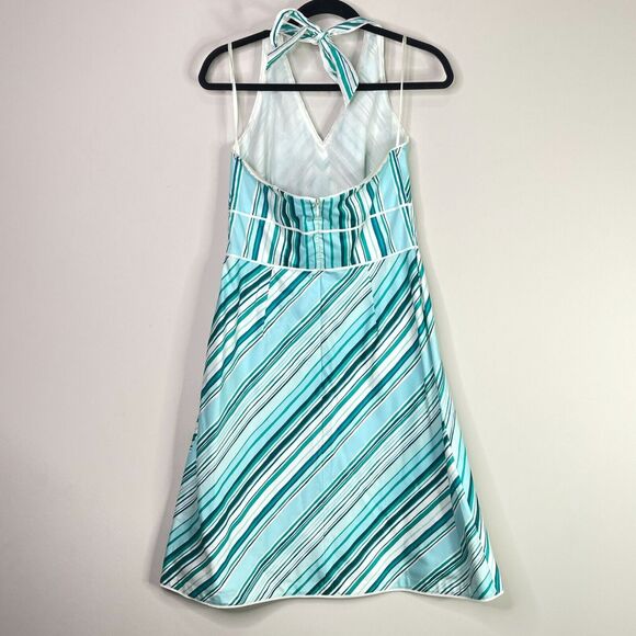 Ann Taylor Striped Halter Dress Women's Size 6 - Picture 7 of 8